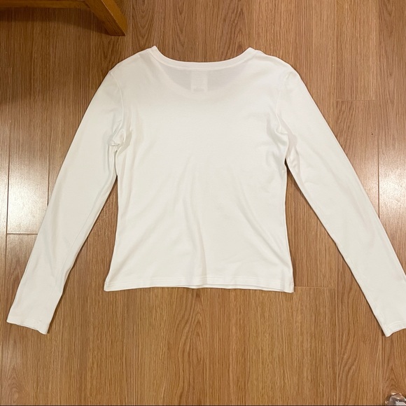 AUTHENTIC CHRISTIAN DIOR “I ❤️ DIOR” LONG SLEEVE TEE IN WHITE - Picture 9 of 16